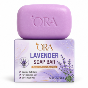 ORA Lavender Premium Soap Bar Pack of 4 Bars