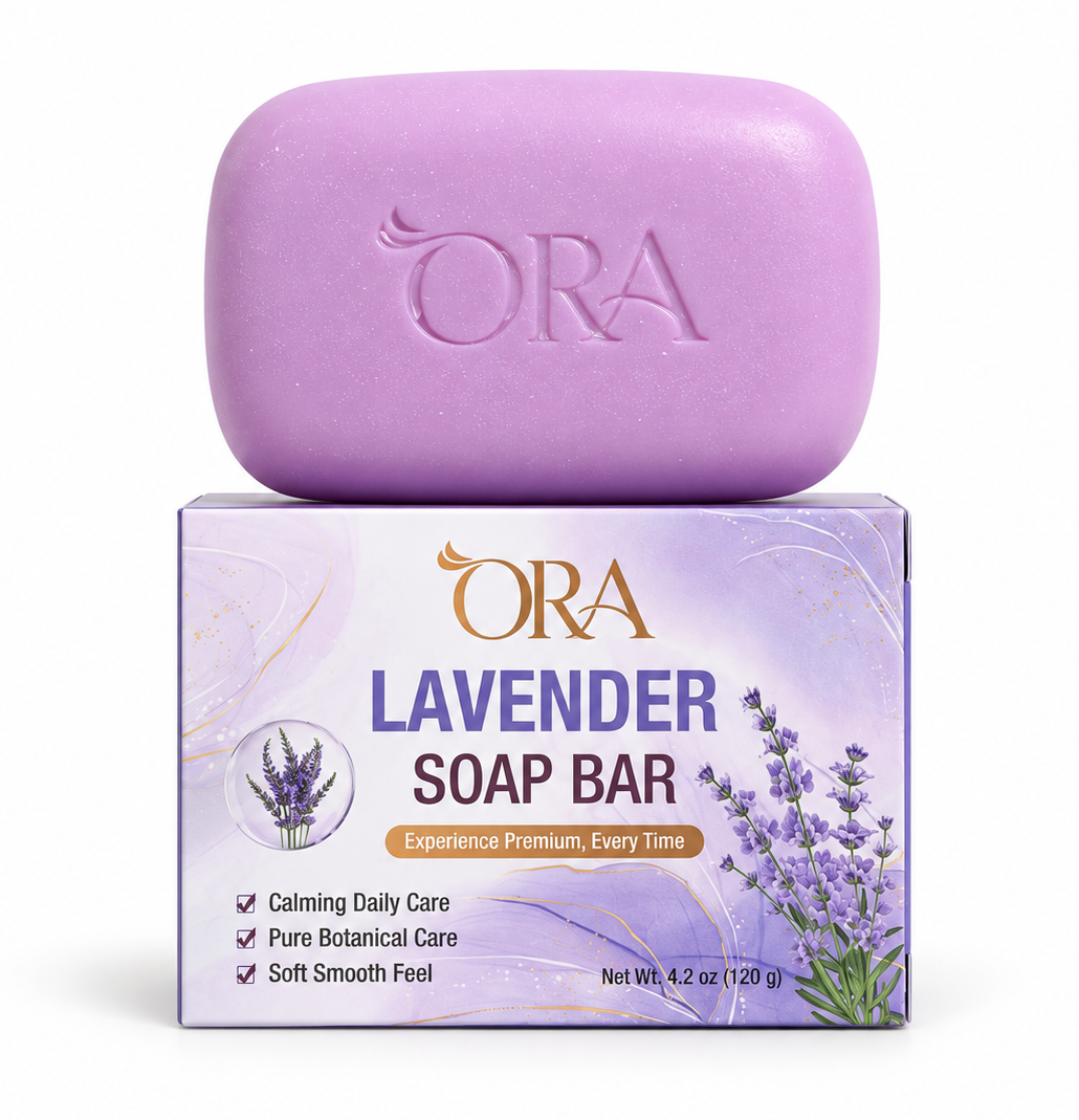 ORA Lavender Premium Soap Bar Pack of 4 Bars