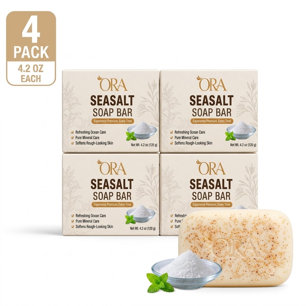 ORA Sea Salt Premium Soap Bar Pack of 4 Bars - Image 2