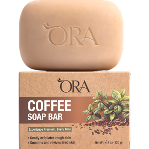 ORA Premium Exfoliating Coffee Soap Bar – Artisanal Coffee Ground Body Scrub & Wash (4 Pack)
