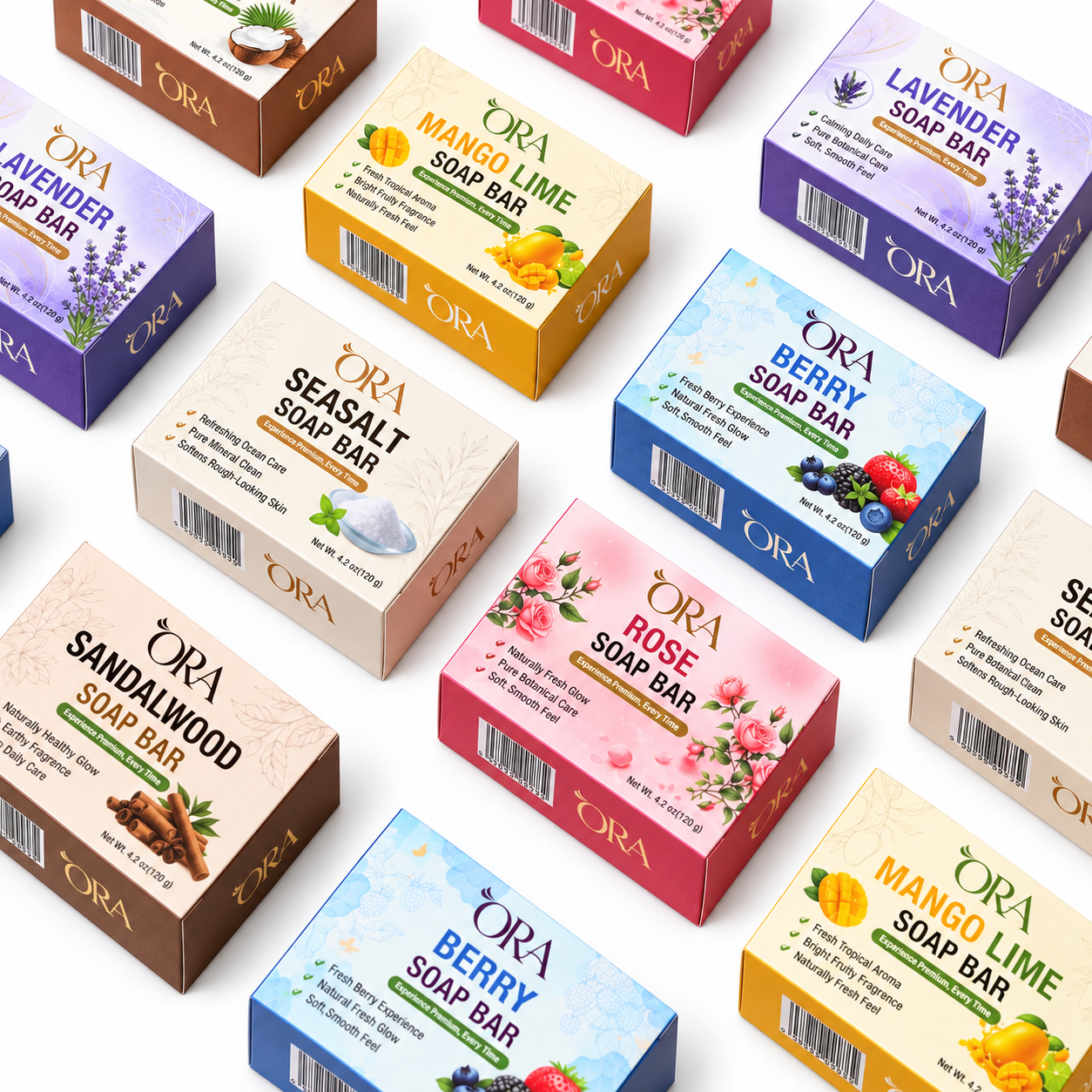 ORA Berry Premium Soap BarPack of 4 Bars - Image 15