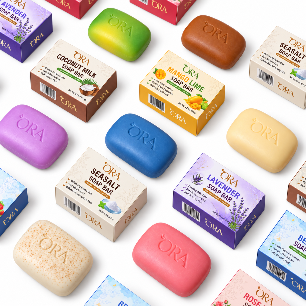 ORA Berry Premium Soap BarPack of 4 Bars - Image 14