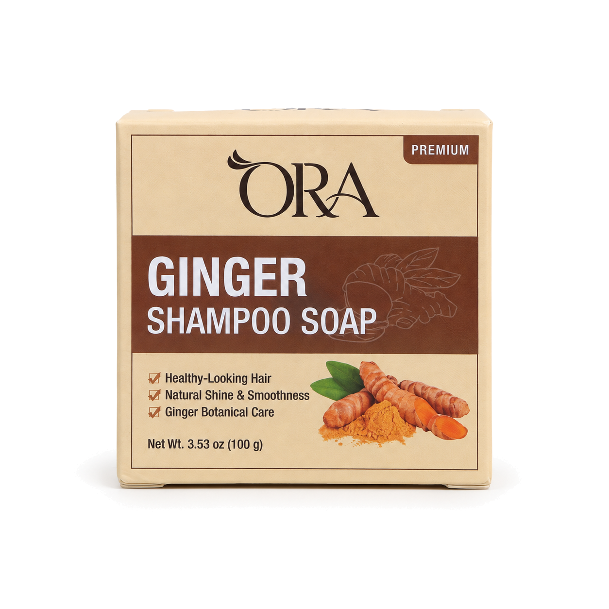 ORA Ginger Premium Shampoo Soap Bar - Image 2