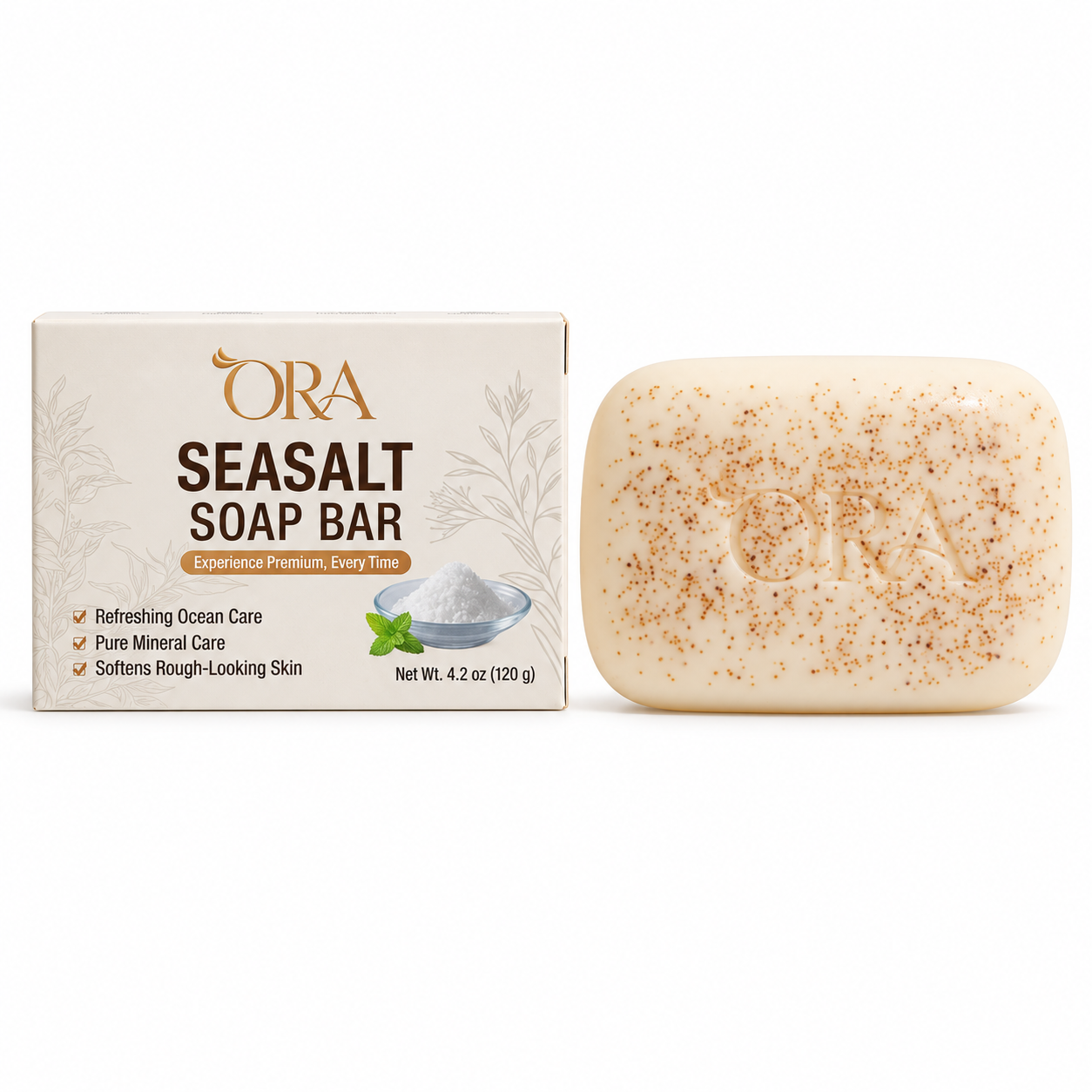 ORA Sea Salt Premium Soap Bar Pack of 4 Bars - Image 6