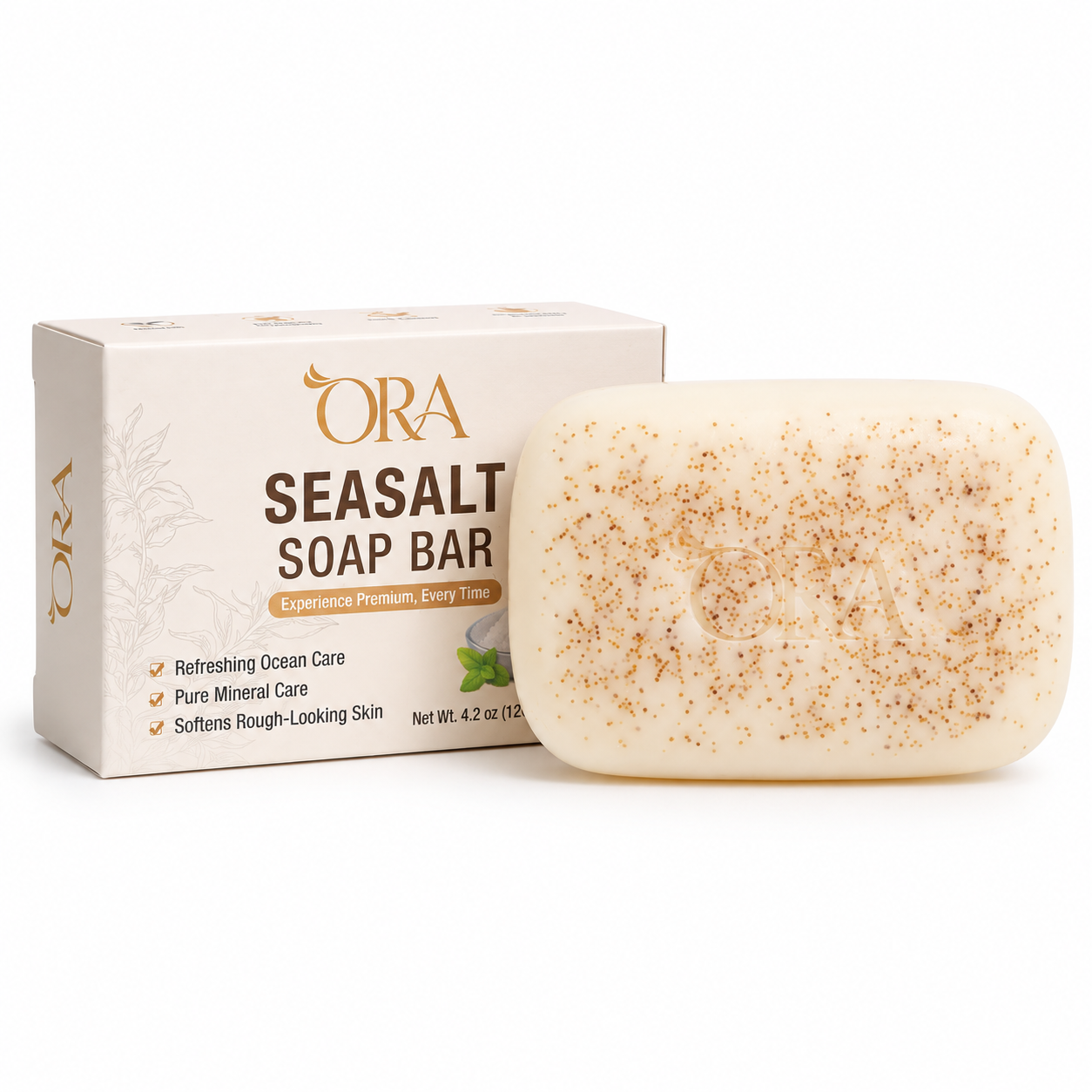 ORA Sea Salt Premium Soap Bar Pack of 4 Bars - Image 7