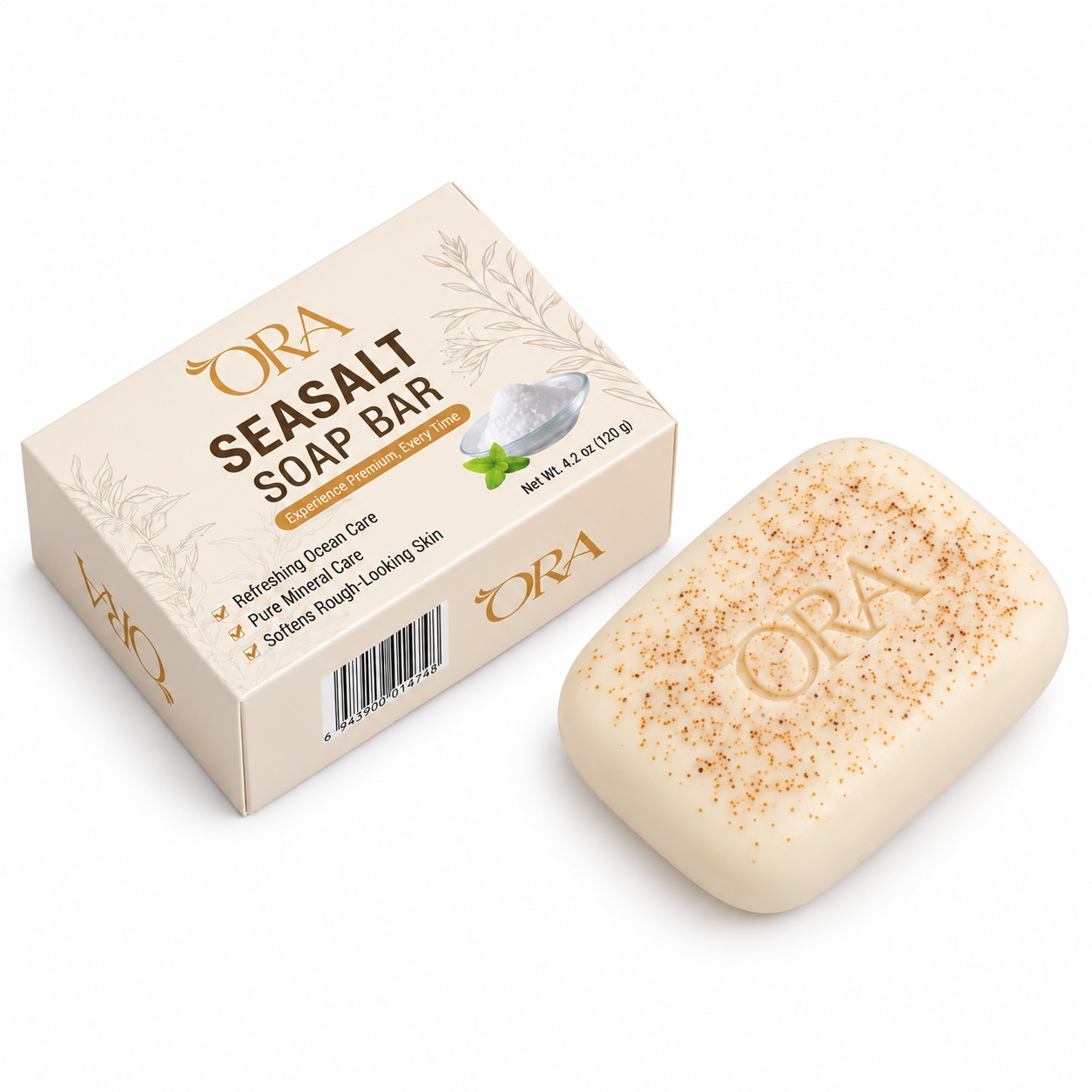 ORA Sea Salt Premium Soap Bar Pack of 4 Bars - Image 8