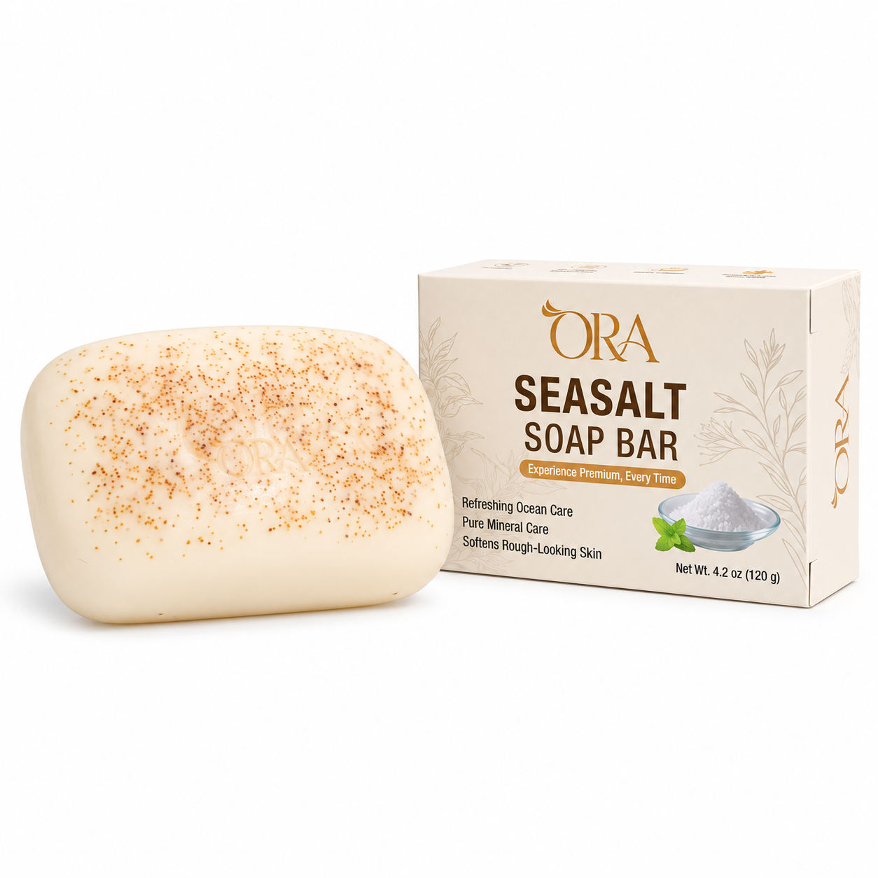 ORA Sea Salt Premium Soap Bar Pack of 4 Bars - Image 9
