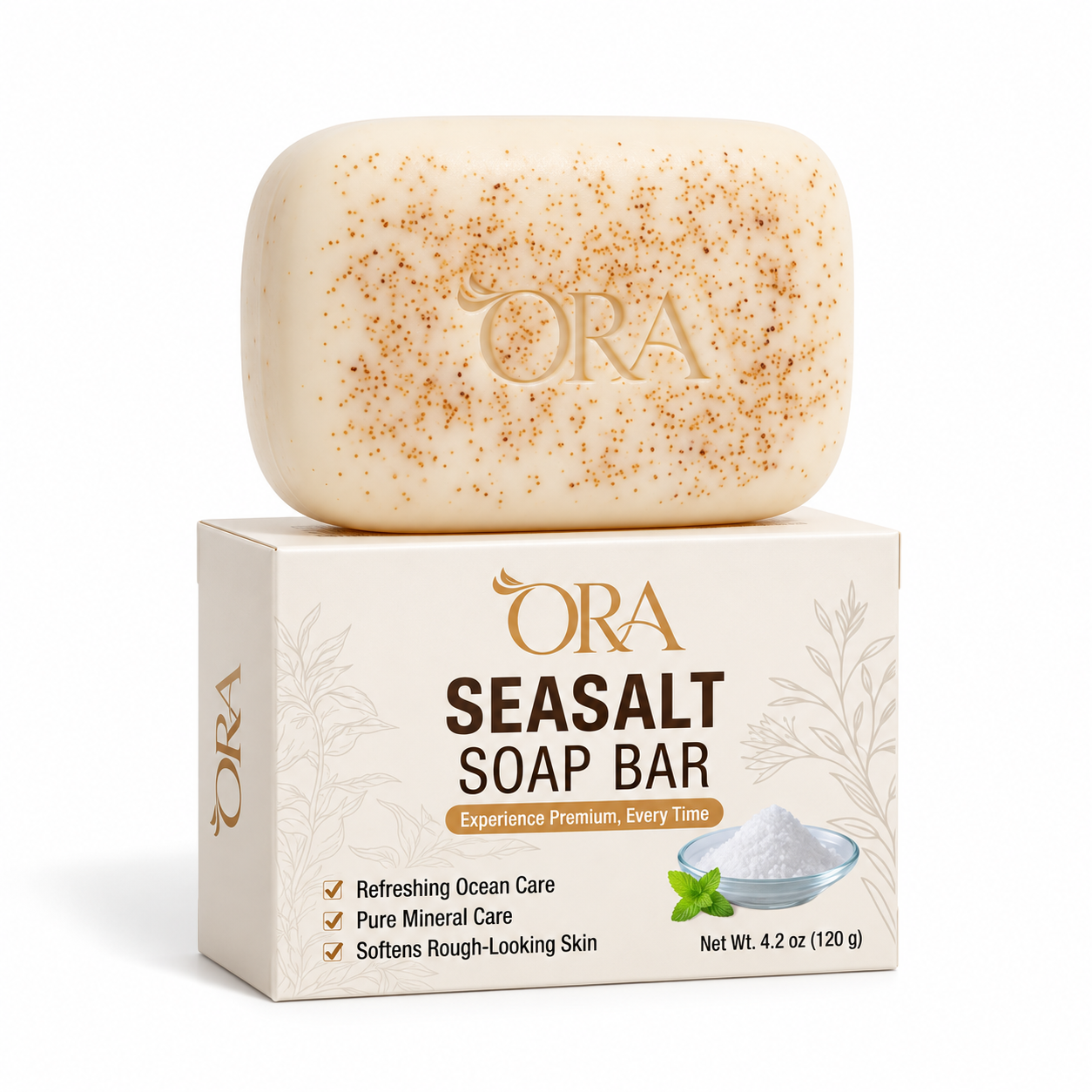 ORA Sea Salt Premium Soap Bar Pack of 4 Bars - Image 12