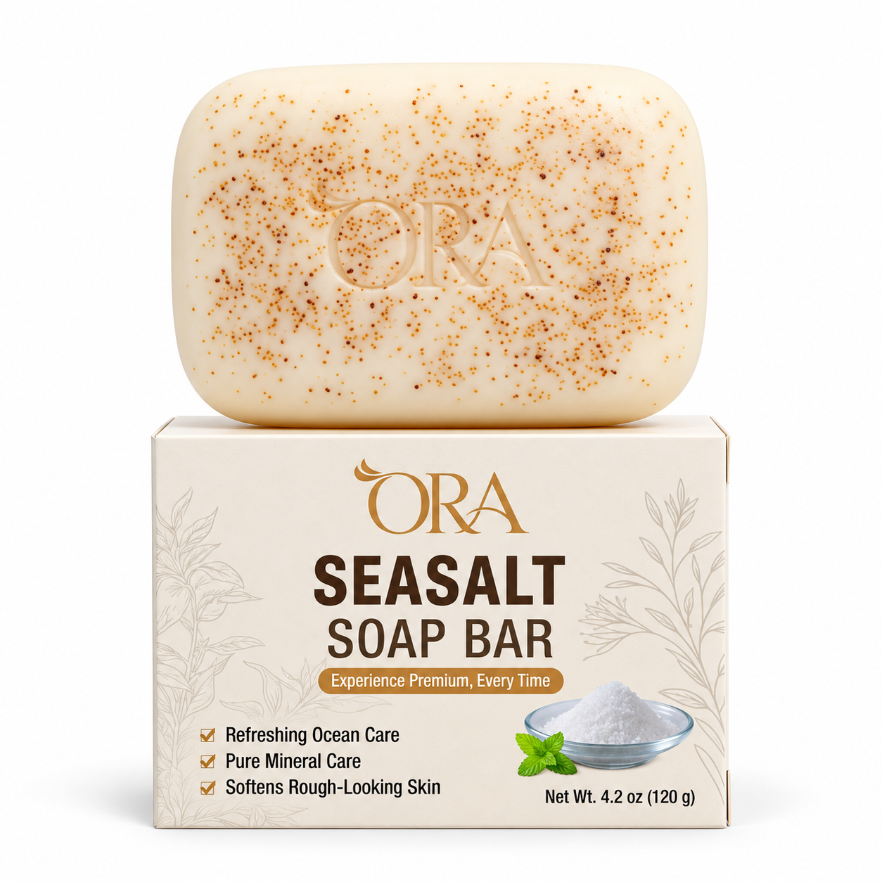 ORA Sea Salt Premium Soap Bar Pack of 4 Bars