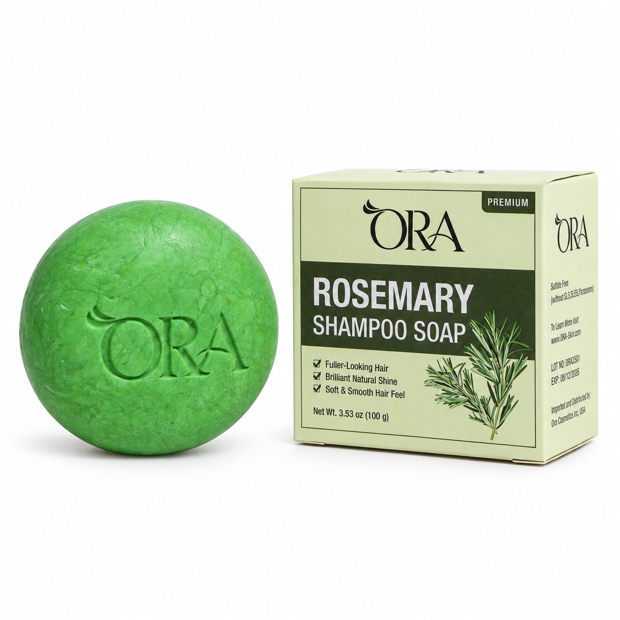 ORA Rosemary Premium Shampoo Soap Bar Pack of 2 Bars - Image 8