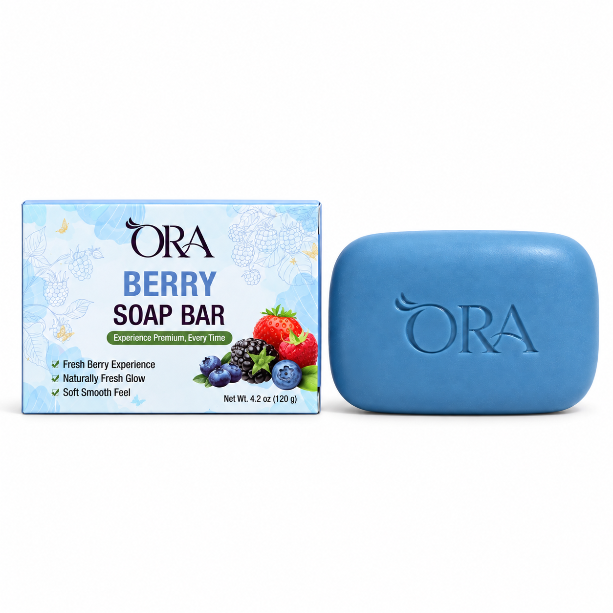 ORA Berry Premium Soap BarPack of 4 Bars - Image 4