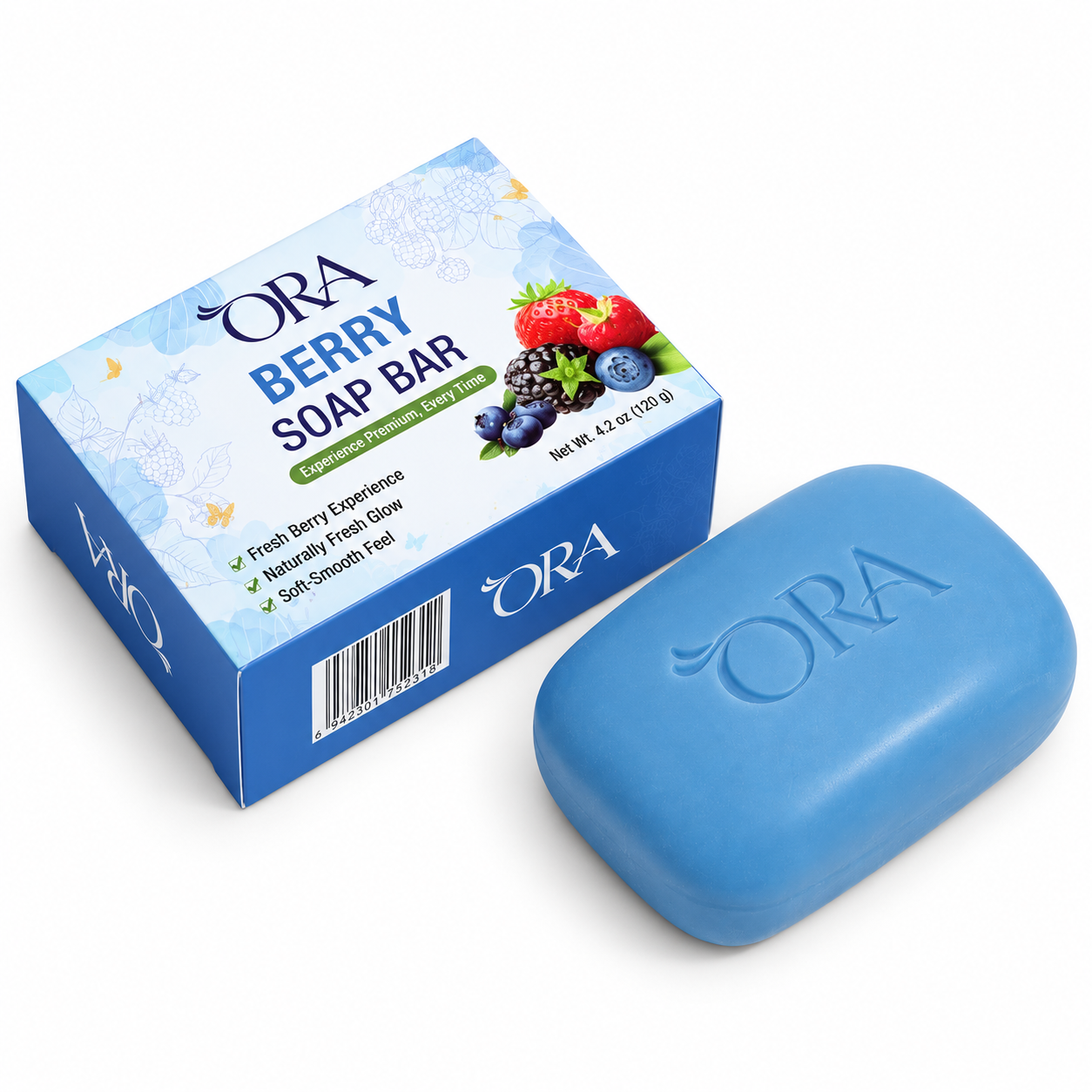 ORA Berry Premium Soap BarPack of 4 Bars - Image 6