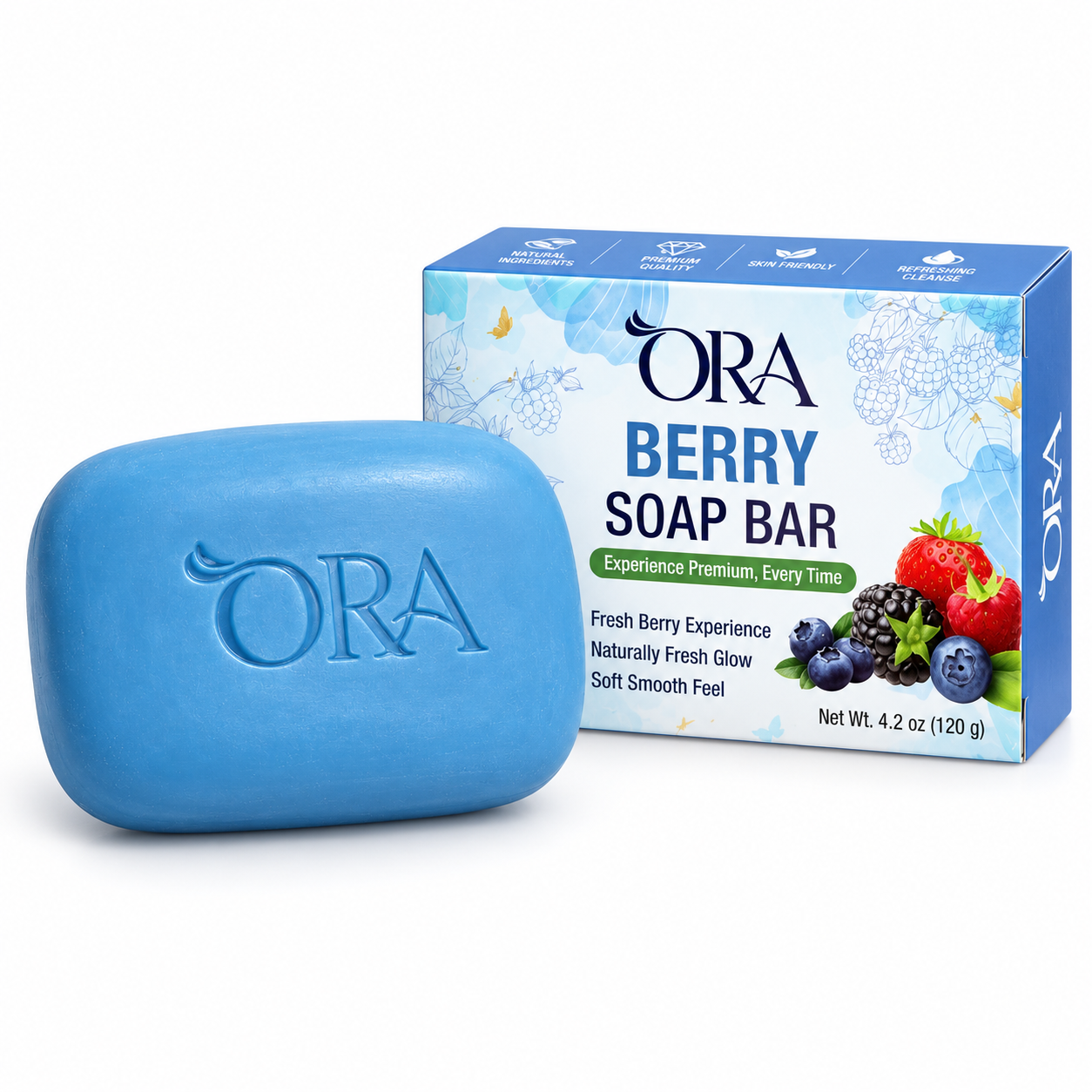 ORA Berry Premium Soap BarPack of 4 Bars - Image 7