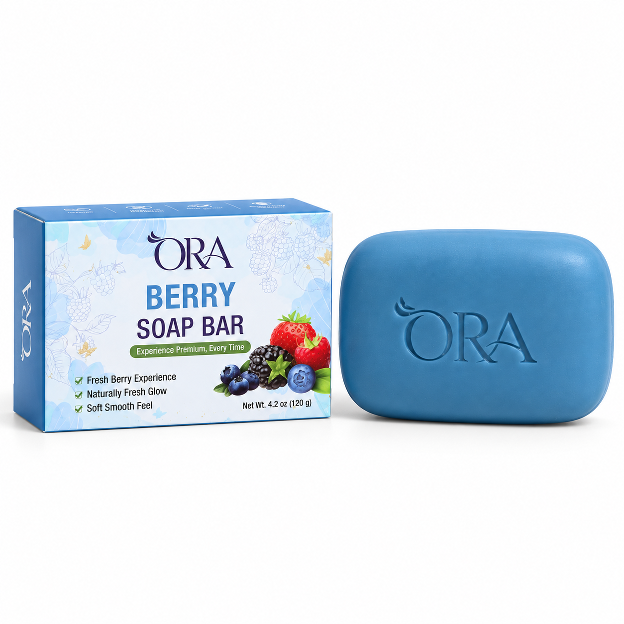 ORA Berry Premium Soap BarPack of 4 Bars - Image 9