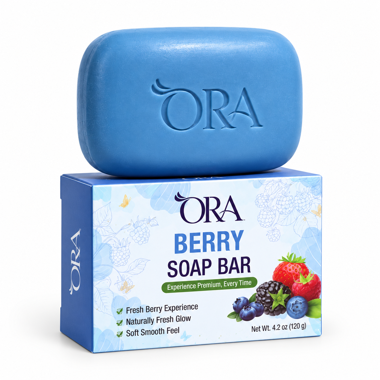 ORA Berry Premium Soap BarPack of 4 Bars - Image 10