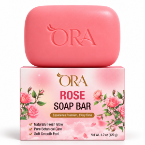 ORA Rose Premium Soap Bar Pack of 4 Bars